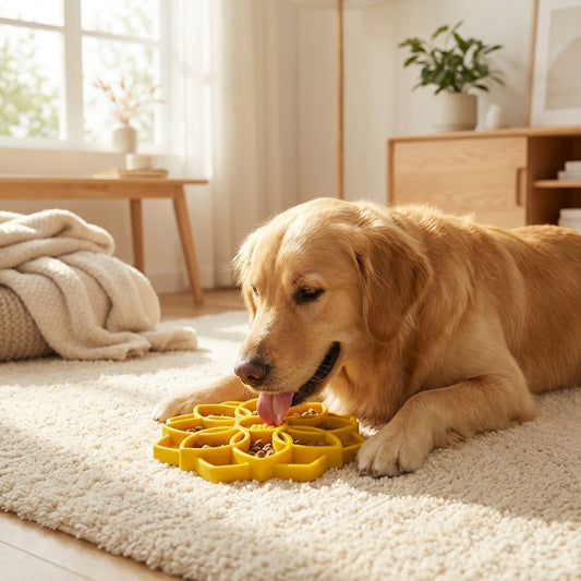 See how a slow feeder and lickmat can support anti-choking habits and ease anxiety, helping make mealtime calmer, safer, and better.