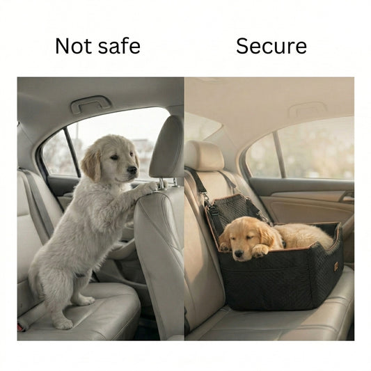 PawZen TravelNest™ — Safe & Cozy Dog Car Seat Bed
